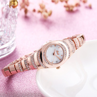 Montre à quartz Goldie GEDI pour femme avec boîtier en alliage, bracelet et cadran à aiguilles, étanche 30M, haute valeur