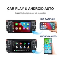 Radio para Auto Jiawell de 7 Pulgadas con Pantalla IPS de 4 Núcleos, Reproductor de DVD, WIFI, GPS, Android 2 Din, Estéreo para Jeep Cherokee 2002-2007
