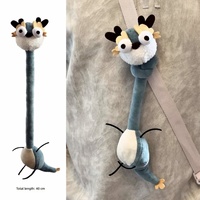 Porte-clés pendentif pour sac à dos en peluche Teckel à long cou motif zodiaque de dessin animé, transfrontalier, origine Zhejiang, vente en gros pour le marché de rue