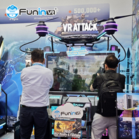 Ticari 9D VR Atış Simülatörü Jetonlu Çift Kişilik Atari Oyun Makinesi 65 İnç HD Ekranlı Kapalı Alan Oyun Alanı İçin