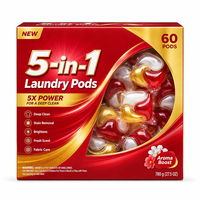 Capsules de lessive personnalisées 3 en 1, détergent écologique en dosettes, double couche, formule douce non irritante pour les machines à laver