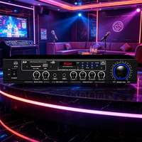 Amplificateur de puissance pour karaoké Dn208 Mini 80Wx2 1U, audio KTV domestique avec USB, SD, télécommande, audio haute résolution, durable