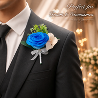 Ensemble de corsages de poignet en roses artificielles multicolores en soie pour la mariée, la demoiselle d'honneur, le marié, la décoration de mariage, de banquet et de fête