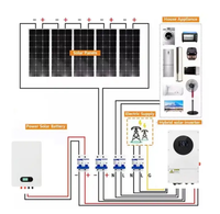 Ensemble Complet Système de Panneaux Solaires 10 kW pour Maison, Hors Réseau 5000 W, Énergie Solaire 10 kWh ESS PV