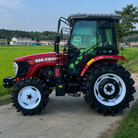 Tracteur agricole certifié CE à prix compétitif, 90 CV, 4x4, avec pneus à crampons et contrepoids