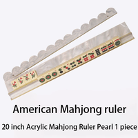 Supports de Mahjong en Acrylique Festonné Effet Écaille de Tortue avec Poussoirs Magnétiques – Design Moderne, Résistants à l'Eau, Écologiques pour le Divertissement Familial