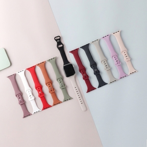 Correas Delgadas de Silicona de 42mm 41mm 40mm para <span class=keywords><strong>Apple</strong></span> <span class=keywords><strong>Watch</strong></span> Series 11 10 9 8 7 6 Iwatch <span class=keywords><strong>SE</strong></span> 3 2, Correa de Reloj de Goma Suave para Mujer - Product Image 1