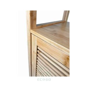 Organizador de Almacenamiento de Bambú Ecológico de 4 Niveles, Tipo Vertical, Moderno, Impermeable y Duradero para Sala de Estar - Product Image 6