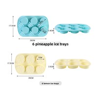 Nouveaux moules à glaçons DIY en silicone avec motifs fraise, pastèque, ananas - Moules en gel de silicone pour la personnalisation, fabriqués au Zhejiang