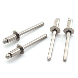 Remaches ciegos de aluminio plateado con extremo abierto y diseño de cabeza abovedada, precio de fábrica al por mayor - Product Image 1