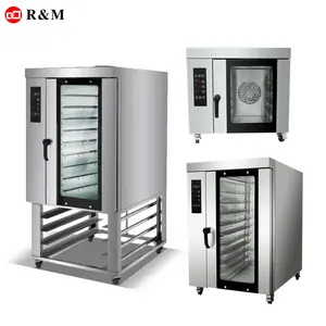 Kitchen Cookie Chicken Cake Baking Machines Equipment Horno Electrico Backery True Hot Air 10 Tray Gas Electric Convection Oven