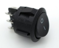 Interrupteur à bascule rond KCD1 6 broches 6A 250VAC ON-OFF 2 positions PA66/PC pour contrôle industriel