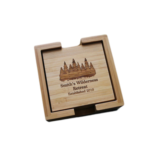 Eco-friendly Natural Bamboo Coaster for Promotional Gift