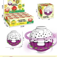 Jouet anti-stress en plastique en forme de fruit 3D avec lumière LED, boule rotative Pop It, jouet portable pour soulager le stress, fête d'anniversaire d'adolescent, Noël