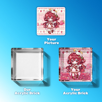 Bloc de présentation en acrylique transparent personnalisé avec dessin animé pour les fans d'anime et décoration de bureau unique, idéal comme cadeau