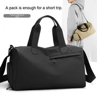 Sac de sport unisexe à séparation sec/humide, sac de voyage et de fitness en tissu Oxford avec fermeture éclair, sac de gym géométrique