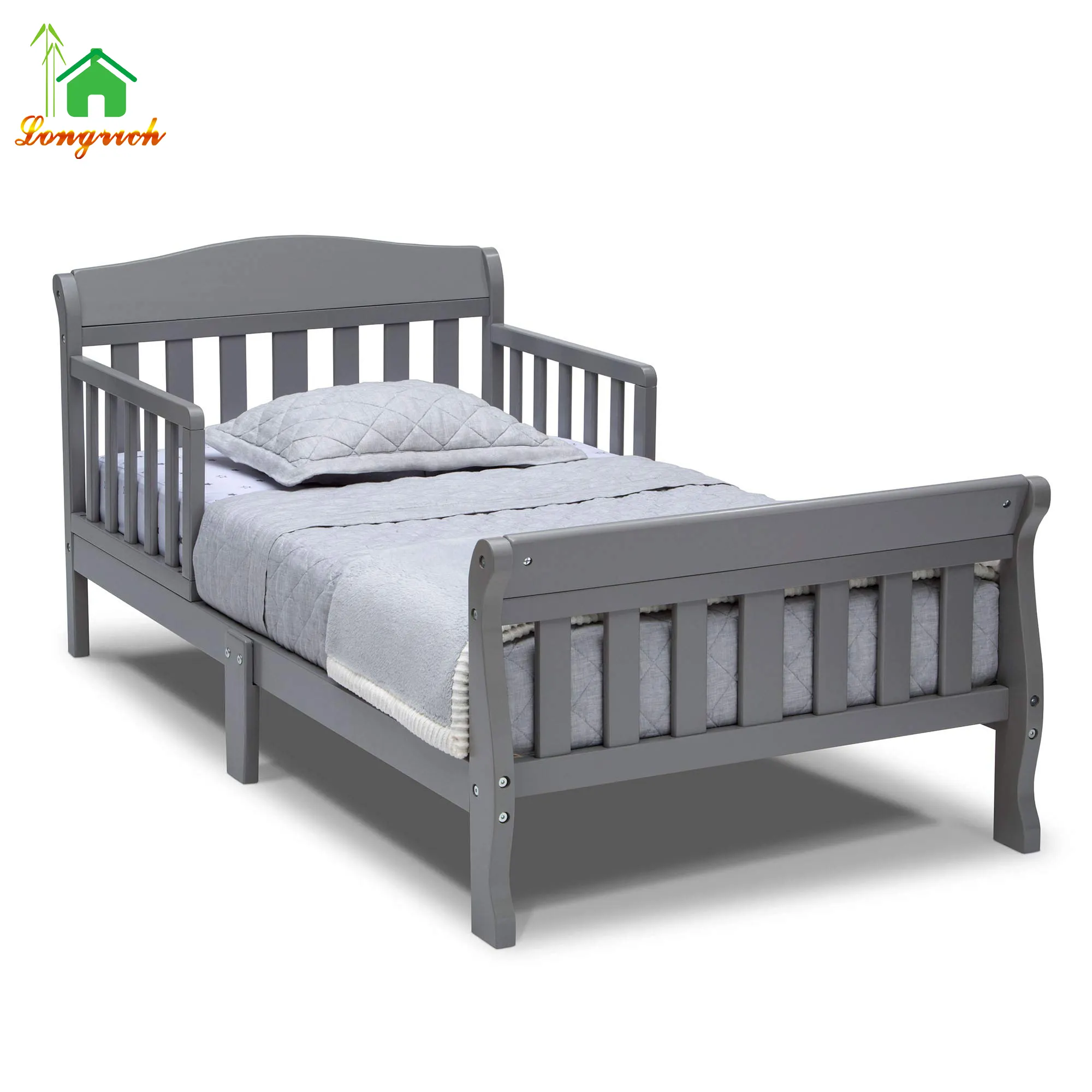 Высококачественные деревянные кровати для малышей, дорожные самолеты с защитными рейками и простынями из пенопласта