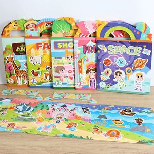 Children Play Crafts Imaginations <b>Training</b> Activity Quiet Animal Sticker <b>Book</b> for Kids - Product Image 2