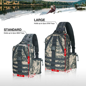 Sac à dos de sport gris personnalisé multifonctionnel pour la pêche en plein air, avec rangement pour leurres et moulinets – Échantillon gratuit - Product Image 3