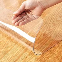 Protège-table en PVC personnalisé effet cristal 12 x 54 pouces - 1,5 mm d'épaisseur, imperméable et durable