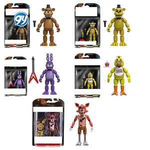 Nuovo arrivo Figuras de Five sere at action figure 3d doll 6 pz a set bambole led Freddy Fnaf figure in Pvc