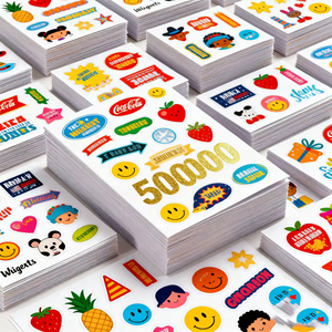 Pegatinas personalizadas con logo de bajo MOQ, troqueladas, impermeables, de vinilo adhesivo, con diseño de dibujos animados - Product Image 5