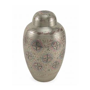 การออกแบบโกลนเผาศพโลหะโบราณพร้อมการแกะสลักเต็มรูปแบบโดมโลหะแข็งด้านบนโคลนเถ้างานศพที่น่าทึ่งขายในราคาถูก - Product Image 5