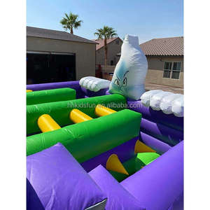 สนามเด็กเล่นเป่าลมรูปฟักทองสีดำสุดหลอน ทำจากวัสดุ PVC สำหรับฮาโลวีน บ้านผีสิง หลังคาสำหรับเล่นกีฬา ได้รับการรับรองมาตรฐาน CE ติดตั้งง่าย - Product Image 4