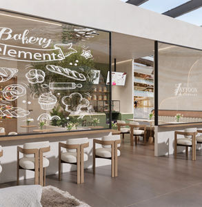 Design d'Interni per Caffetterie - Servizio di Ristrutturazione Commerciale Personalizzata per Bar (Decorazione Elegante per Negozi di Caffè Tonalità Verde) - Product Image 6