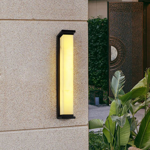 Lampe murale extérieure moderne à LED, étanche, en acier inoxydable, longue bande pour piliers, portail, cour, balcon, parc - Product Image 3