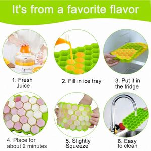 Molde para Congelar Alimentos, 37 Cavidades, Bandeja de Silicona para Cubitos de Hielo en Forma de Panal - Product Image 6