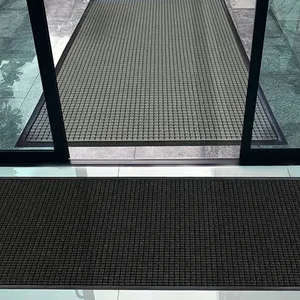 East Path Water Hog Entryway Rubber Backing Entrance Mat Classic Border Doormat Waffle-pattern Entrance Mat