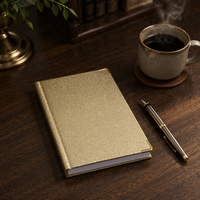 Carnet en cuir relié avec logo personnalisé, idéal pour les cadeaux d'entreprise en gros et les souvenirs