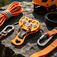 Roda Gantung Berbahan Aluminium Konstruksi Penerbangan dengan Pulley Ganda untuk Aktivitas Team Building di Daratan