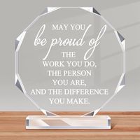 Plaque d'appréciation personnalisée en acrylique de haute qualité, cadeau inspirant en lucite pour employés, souvenir pour équipe d'infirmières et enseignants