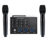 Yeni Gelen Metal Karaoke Mikseri UHF Kablosuz Mikrofon Akıllı TV HD Ev Sineması Kablosuz Sistemi