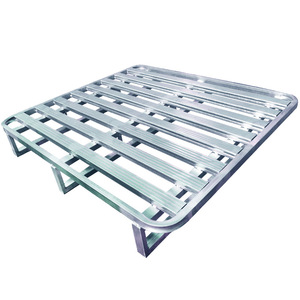 Thép không gỉ tròn xe nâng <span class=keywords><strong>Pallet</strong></span> ánh sáng xe nâng hàng hóa hậu cần kho kim loại <span class=keywords><strong>Pallet</strong></span> hai mặt ngã ba kim loại <span class=keywords><strong>Pallet</strong></span> - Product Image 3
