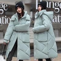 Femmes mode veste 2023 coton Trench manteaux mi-longueur détachable chapeau pain chaud Parkas femmes femmes vestes en gros