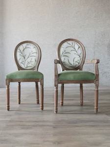 Sedie da Pranzo in Rovere Massiccio Stile Europeo Moderno con Finitura Anticata, <span class=keywords><strong>Nuovo</strong></span> Design Cinese, Arredamento per Casa, Ristorante, Caffetteria e Tempo Libero - Product Image 2