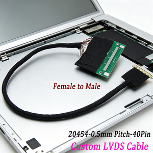 Câble coaxial micro LVDS 40 broches 0,5 mm de haute qualité, connecteur femelle-mâle 20454 pour écran intégré de terminal en libre-service - Product Image 1