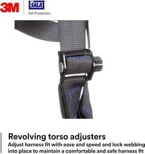 3M 1113007 DBI-SALA ExoFit NEX ベスト型ポリエステルハーネス アルミ製バックDリング ロック式クイックコネクトバックル 大型 ブルー/グレー - Product Image 6