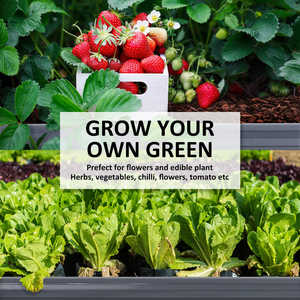 120x90x30cm grau verzinkter Stahl Pulver beschichtetes Metall Garten Hochbeet für Kräuter - Product Image 5