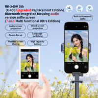 Moniteur Magnétique d'Écran Selfie pour iPhone et Smartphone Android, Accessoire de Caméra Arrière pour Vlog et Diffusion en Direct