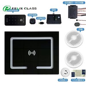 หน้าจอสัมผัสแบบกำหนดเองสวิตช์กระจกจดจำใบหน้าหน้าจอไหมแผงกระจกปุ่มดิจิตัลพร้อมการพิมพ์ซิลค์สกรีน - Product Image 2