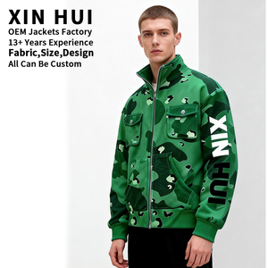 Chaqueta de Sudadera con Cuello Alto para Hombre, Invierno 2026, Etiqueta Privada Personalizada al por Mayor, con Cierre y Múltiples Bolsillos, Proveedor - Product Image 4