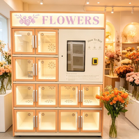 Distributeur de fleurs ultra-rapide et sécurisé avec porte coulissante et détection de mouvement