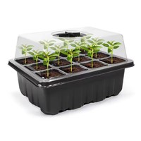 Kit de germination de graines pour pépinière de jardin intelligent, 12 cellules, en plastique écologique, avec dôme et couvercle, vente en gros