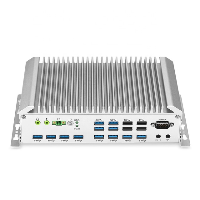 Intel I3/I5/I7 CPU Fanless Box PC Industrial Computers Embedded IPC Rich I/O 16*USB Ports Dual Channel Memory NIS-S992HV