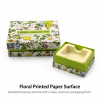 Scatola Regalo Rigida in Cartone Verde Personalizzata con Coperchio Rimovibile e Base con Rivestimento in Spugna, Goffratura e Laminazione Opaca, Logo Personalizzato