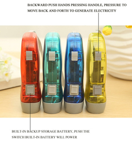 Xách tay <span class=keywords><strong>LED</strong></span> nhựa tay Báo Chí Đèn pin Điện Ba đèn đa màu người hâm mộ của bạn ngoài trời đèn khẩn cấp - Product Image 4
